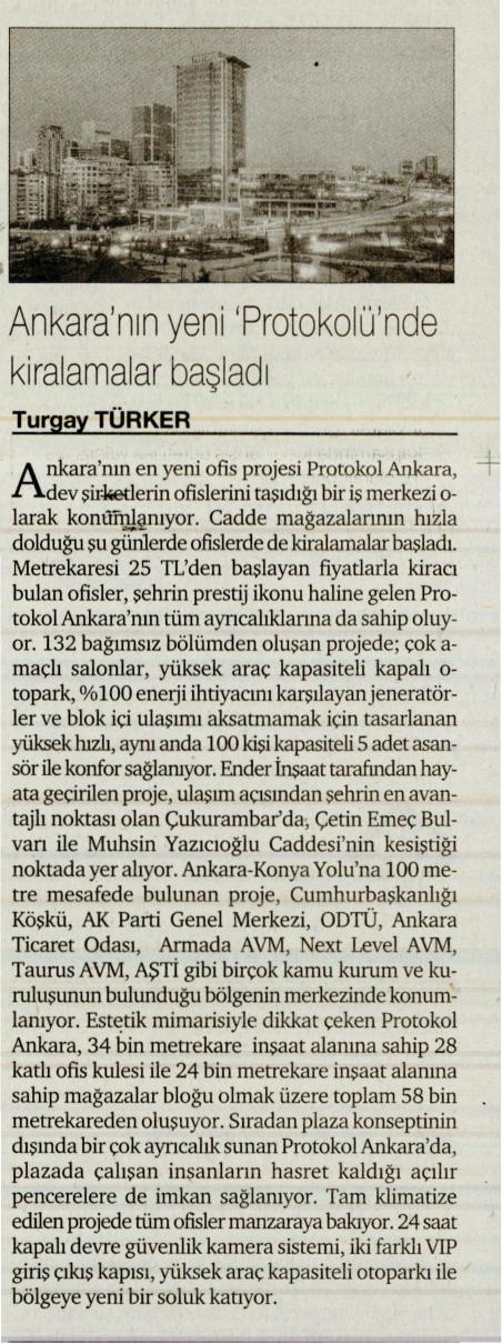 Ankara’nın Yeni “Protokolü”nde Kiralamalar Başladı