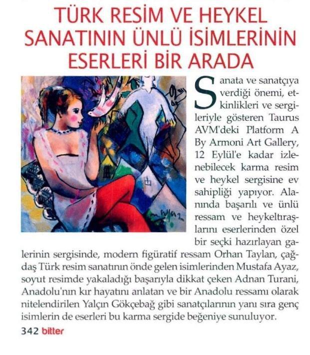 ”Türk Resim ve Heykel Sanatının Ünlü İsimlerinin Eserleri Bir arada”