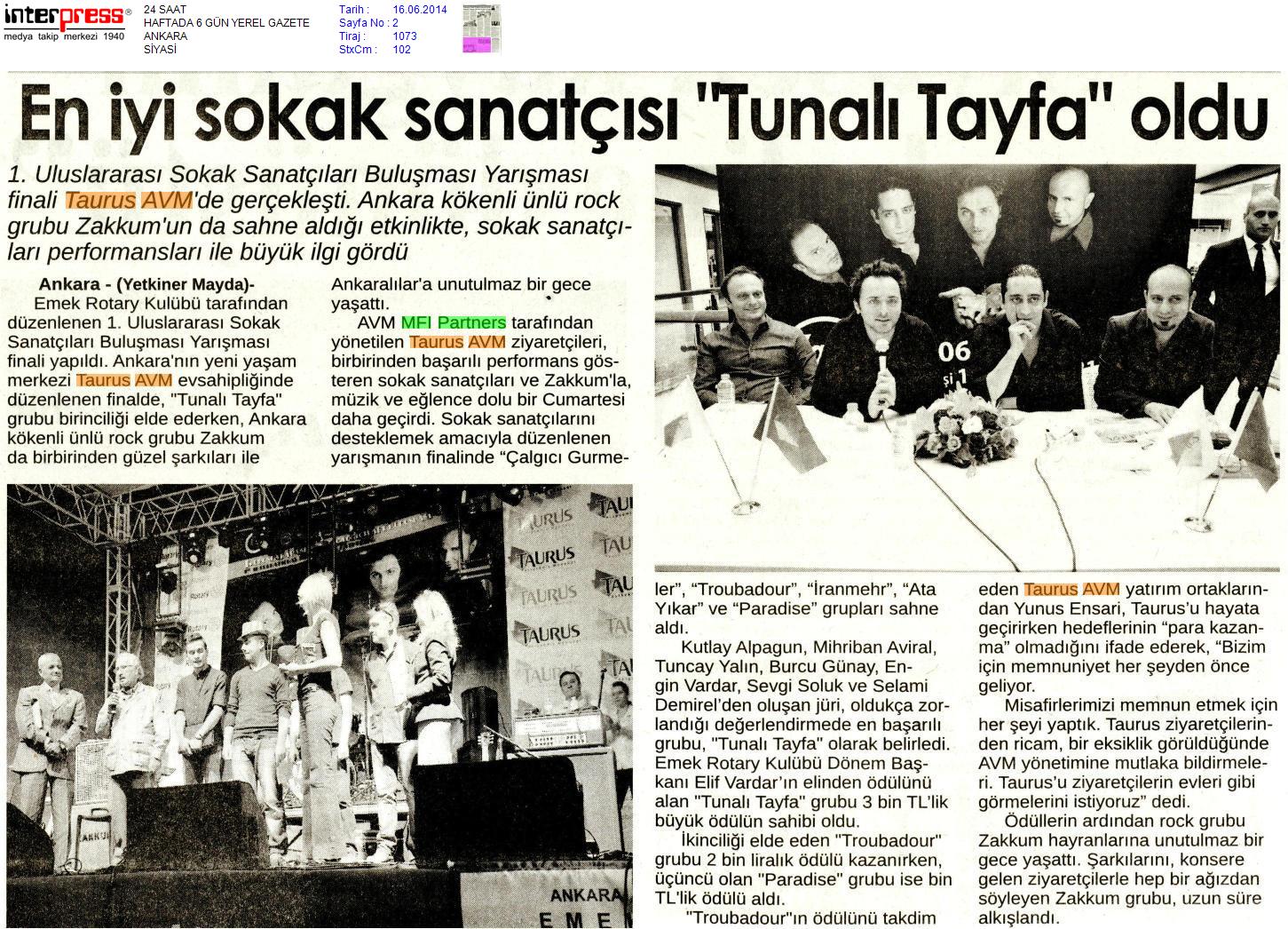 En İyi Sokak Sanatçısı ‘Tunalı Tayfa’