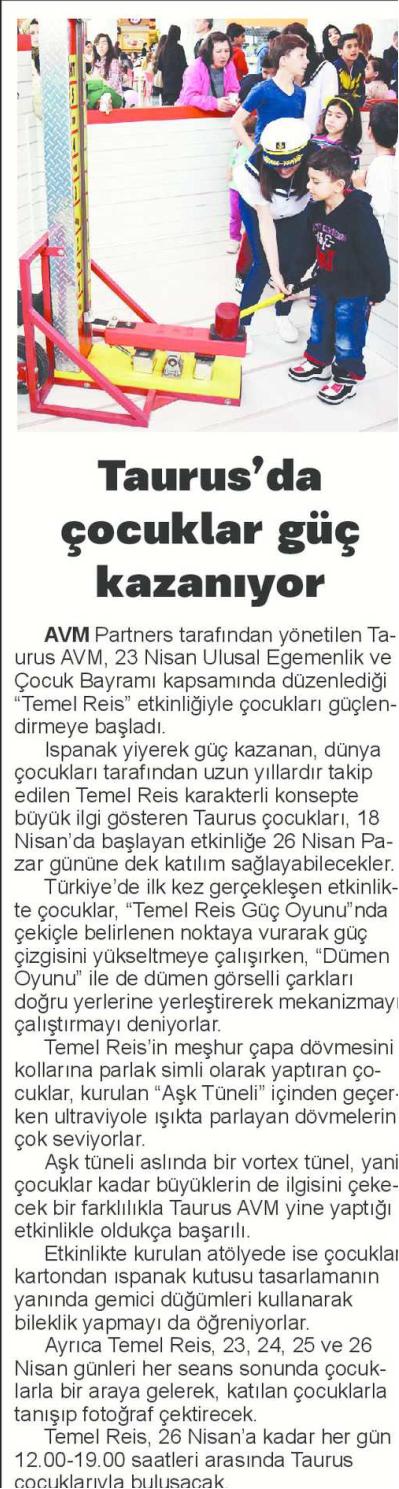 Taurus’da Çocuklar Güç Kazanıyor