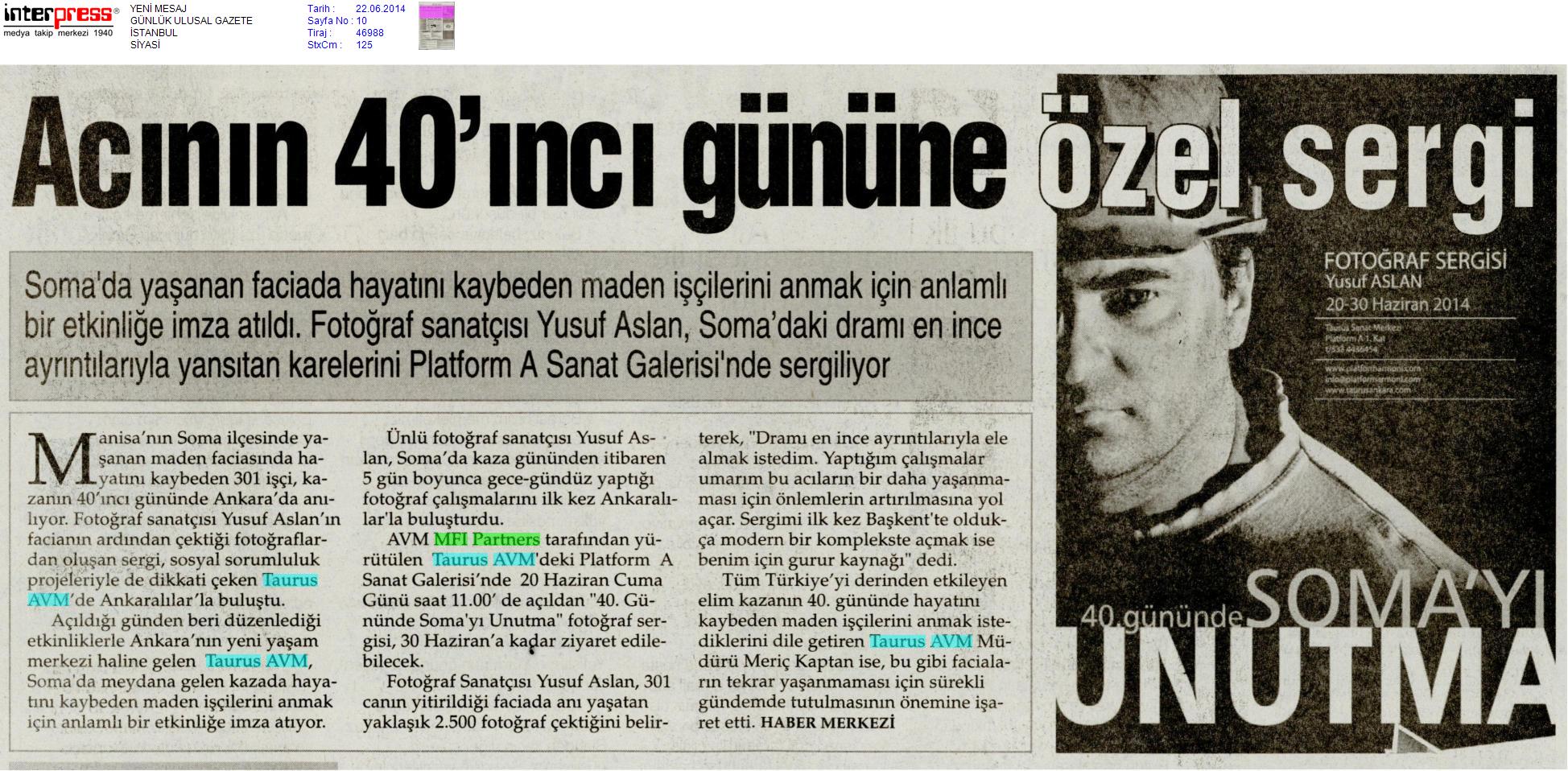 Acının 40’ıncı Gününe Özel Sergi