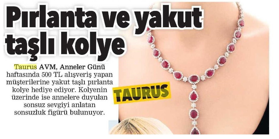 PIRLANTA VE YAKUT TAŞLI KOLYE