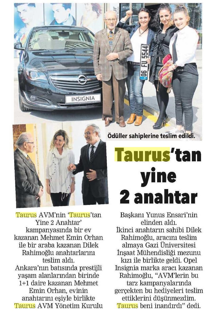 Taurus’tan Yine 2 Anahtar