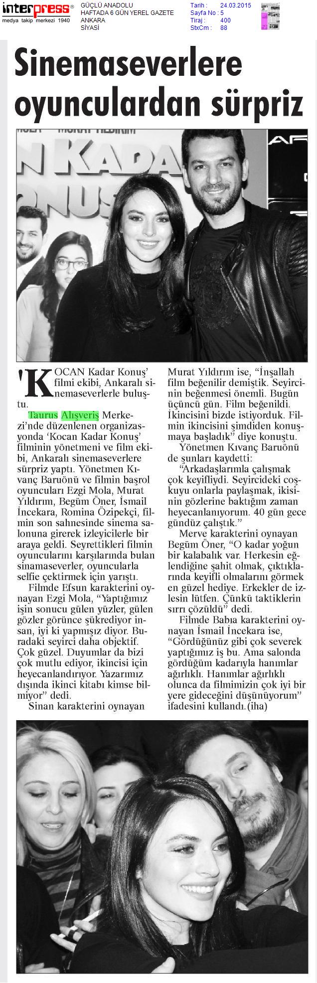 Sinemaseverlere Oyunculardan Sürpriz