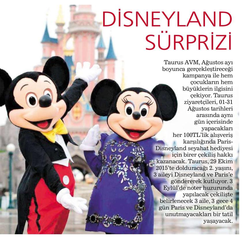 ”Disneyland Sürprizi”