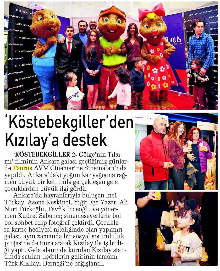 “Köstebekgiller’den Kızılay’a Destek”