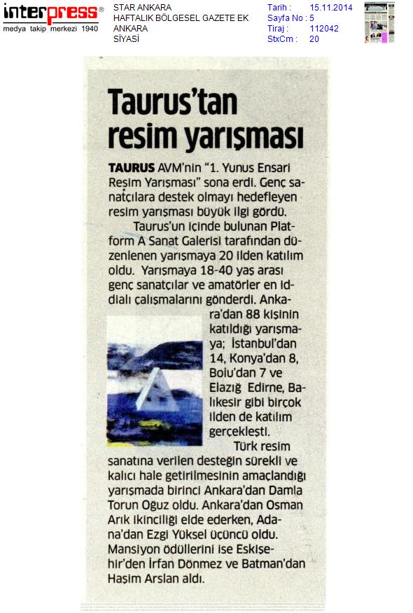 ”Taurus’tan resim yarışması”