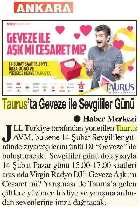 Taurus’ta Geveze ile Sevgililer Günü