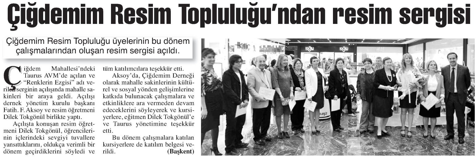 Çiğdemim Resim Topluluğu’ndan Resim Sergisi