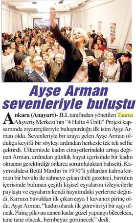 “Ayşe Arman Sevenleriyle Buluştu”