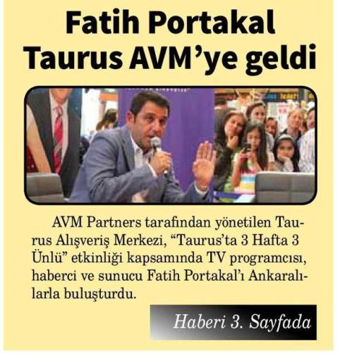 Fatih Portakal Taurus AVM’ye Geldi